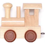 Bino Dřevěná lokomotiva - hnědá kolečka