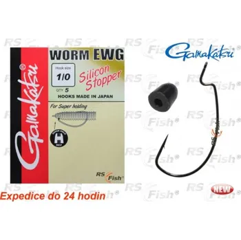 Rybářský háček Gamakatsu Worm EWG Silicon Stopper 1