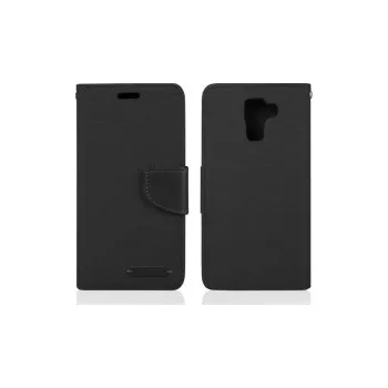 Pouzdro FANCY Huawei Y6 II black canvas PBOFAY6BK