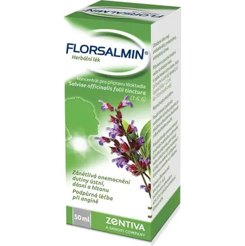 Lék na bolest v krku Recenze Florsalmin koncentrát pro kloktadlo 50 ml