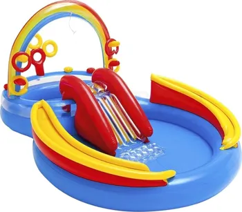 Dětský bazének Intex 57453 297 x 193 x 135 cm hrací centrum Rainbow Ring 