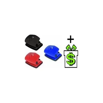 Děrovačka Děrovačka kancelářská Ron, barva červená černá modrá (děrovač kancelářský černý červený modrý) záruka 5 let