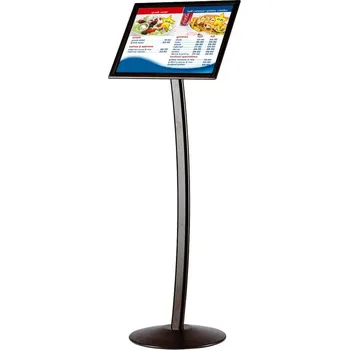 Kancelářský nábytek Stojan na noze - Curved Menuboard A4 - Černý