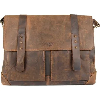 GreenLand Kožená taška přes rameno GreenLand 2506, hnědá