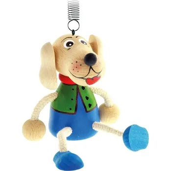 Dřevěná hračka Bino Jezevčík na pružině