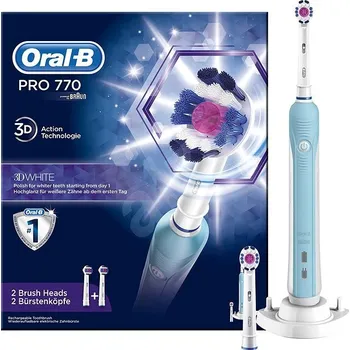 Elektrický zubní kartáček Recenze Oral-B Pro 770 3D White modrý