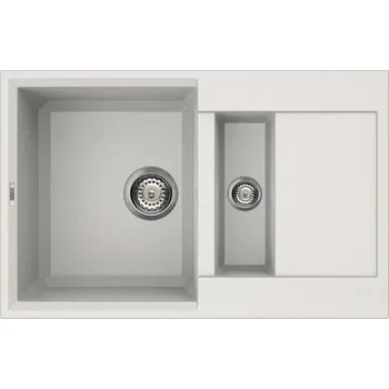 Granitový dřez Kuchyňský dřez Elleci Easy 325 Bianco Titano G68 943DRLGY31068