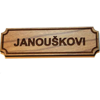 Dřevěný dveřní štítek 13Dř různé barvy