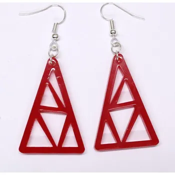 Náušnice PLEXI náušnice Č.3 červené