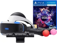SONY PlayStation VR + PS4 kamera + 2x PS Move + hra VR Worlds
