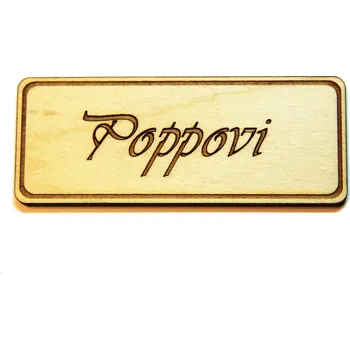 Dřevěný dveřní štítek 05Dř linka různé barvy