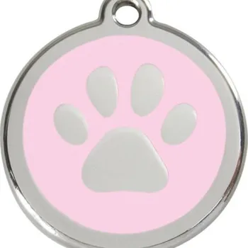 psí známka Psí známka malá - K17 - tlapka - světle růžová