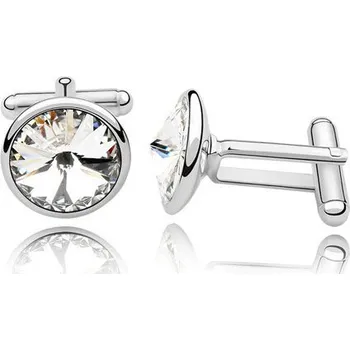 Manžetový knoflíček Manžetový knoflík Miranda s čirým krystalem