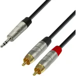 Adam Hall Cables K4 YWCC 0090 - Audiokabel REAN 3,5 mm Klinke stereo auf 2 x Cin