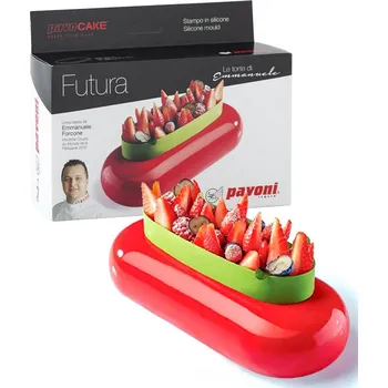 Forma na pečení Forma silikonová design Futura 3D (plochý válec) 850ml, 23x10, v.4,5cm