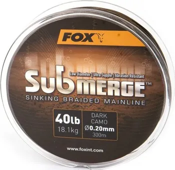 Fox Submerge Sinking Braided Mainline 300 m 0,16 mm 11,3 kg Dark Camo