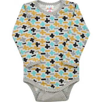 Kojenecký body bavlněné body s okrovými křížky