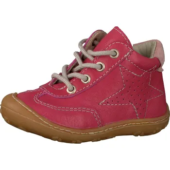 dívčí kožené celoroční botičky na šněrování Ricosta Sami