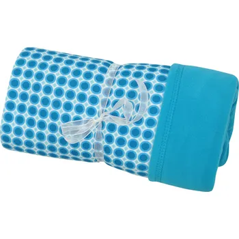 Dětská deka tyrkysová vzorovaná deka