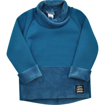 Dětská móda petrolejová mikina klokanka