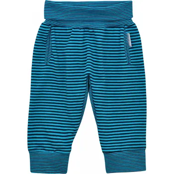 Kojenecké oblečení tyrkysové pruhované tepláčky harémky