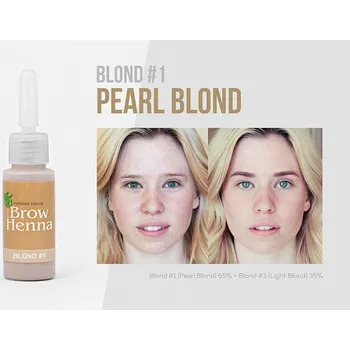 Přípravek na oči Brow Xenna Henna Kit for Eyebrows – Henna na obočí 10 ml + báze s kyselinou hyaluronovou 30 ml Barvy: Pearl Blond č. 201