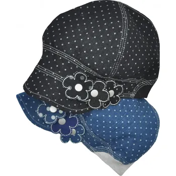 Kšiltovka riflovinová kšiltovka s odepínacími kytičkami