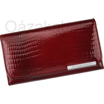 Lesklá červená kožená peněženka Gregorio GF110