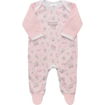 Dětská móda kojenecký bavlněný overal v růžové
