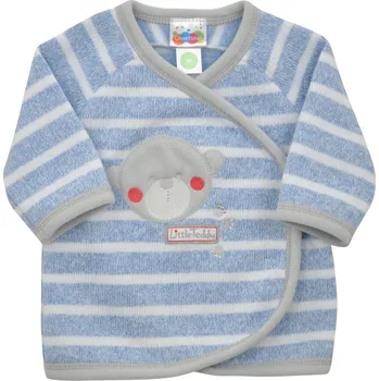 Kojenecká bunda zavinovací svetrovinový kabátek v modré