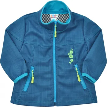 Dívčí bunda dívčí tyrkysová softshellová bunda