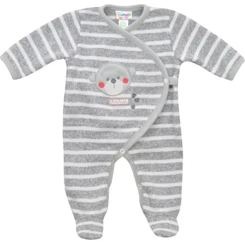 Kojenecká kombinéza svetrovinový overal v šedé