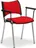 B2B Partner Smart konferenční židle chromované nohy s područkami, červená