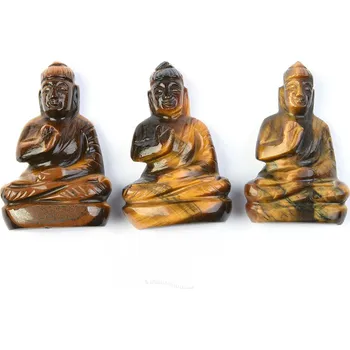 Přírodní kámen Tygří oko buddha menší
