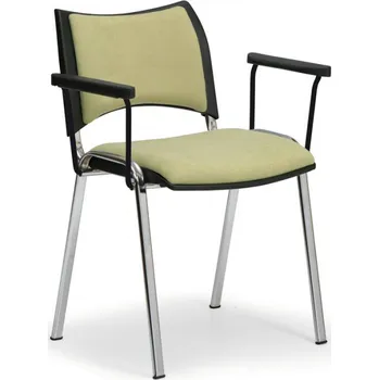 Jednací židle B2B Partner Smart konferenční židle chromované nohy s područkami