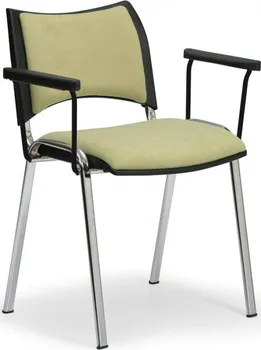 Jednací židle B2B Partner Smart konferenční židle chromované nohy s područkami