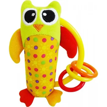 Hračka pro kojence Rappa Chrastítko Baby sova s kroužky