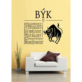 Samolepící dekorace Samolepka na zeď Nápis na stěnu - Býk (samolepka na zeď)