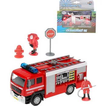 autíčko Mikro Trading Auto zásahové hasičské + 2 hasiči a doplňky