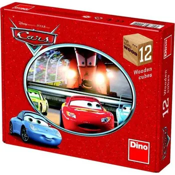 Dino Kubus dřevěné kostky 12 ks, Cars