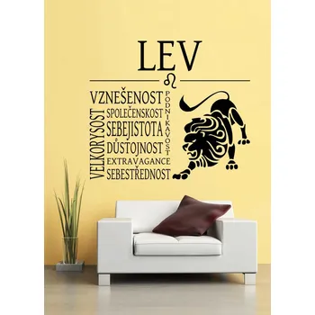 Samolepící dekorace Samolepka na zeď Nápis na stěnu - Lev (samolepka na zeď)