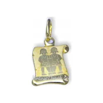 Souprava šperků zlatý přívěšek znamení blíženci 30.10.014