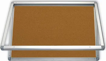 tabule 2x3 Vitrína korková s horizontálním otevíráním 101 x 75 cm