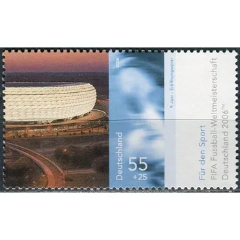 Poštovní známka (2006) MiNr. 2518 ** - Německo - Sportovní pomoc: Mistrovství světa ve fotbale, Německo; Světové jezdecké hry, Aachen
