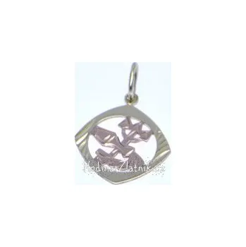 Souprava šperků zlatý přívěsek znamení vodnáře