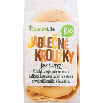 Sušené ovoce Country Life Jablečné kroužky bez slupky Bio 60 g