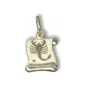 Souprava šperků zlatý přívěšek znamení štír 30.10.014