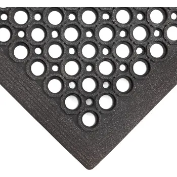 Rohožka Černá gumová protiúnavová protiskluzová olejivzdorná rohož High-Duty Grit 100% nitril - délka 150 cm, šířka 90 cm, výška 1,3 cm