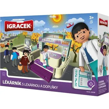 Figurka Efko Igráček Lékárník s lékárnou + doplňky