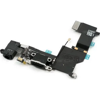 OEM iPhone 5S nabíjecí konektor Lightning port se sluchátkovým jackem a mikrofonem černý